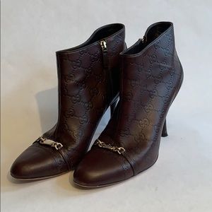 Guccissima leather 4” heel boots